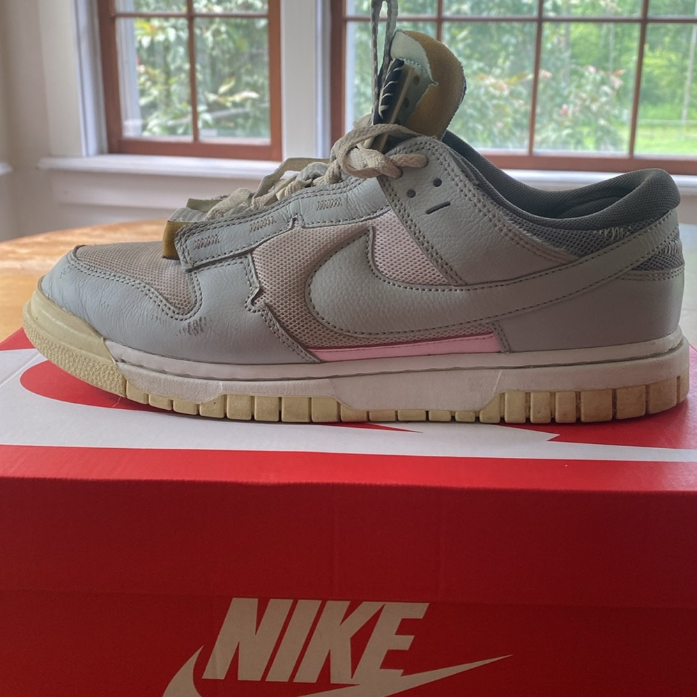 EUC Nike Air Dunk Jumbo with box size 9 mens in sail/light silver-mint foam. - Picture 6 of 14